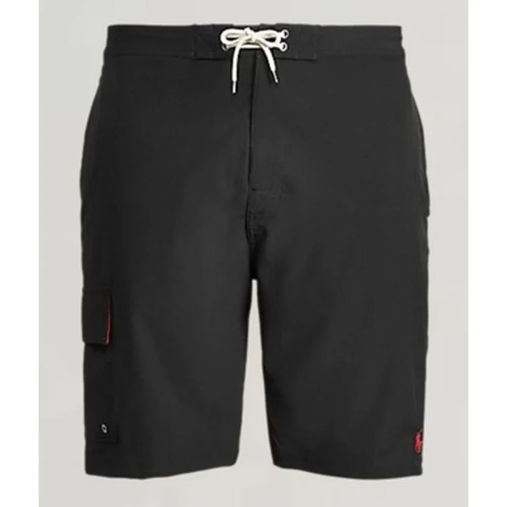 NWT Polo Ralph Lauren Men 4XB Kailua Board Shorts Swim Trunks Red Pony Black 9